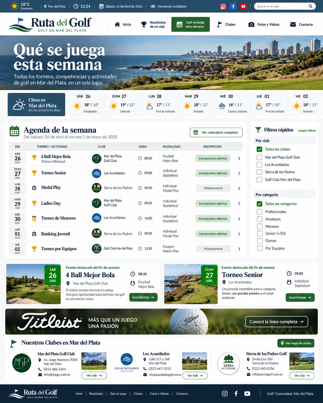 Qué se juega esta semana